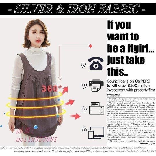 アウトレット送料無料 お得用２枚セット 送料無料 電磁波対策 金属繊維ワンピース マタニティー服 妊婦 エプロン 遮断カット防止 シールド 携帯電話パソコンｉｈ調理器具 国産 Lovegardens Ae