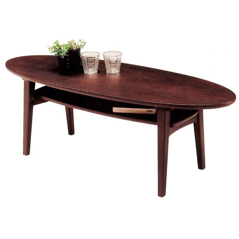 棚付き楕円センターテーブル オーバル Oval 120cm : もみじや家具