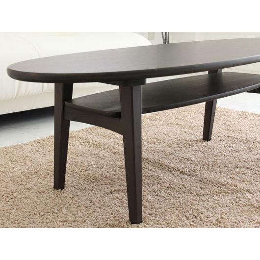 棚付き楕円センターテーブル オーバル Oval 120cm : もみじや家具