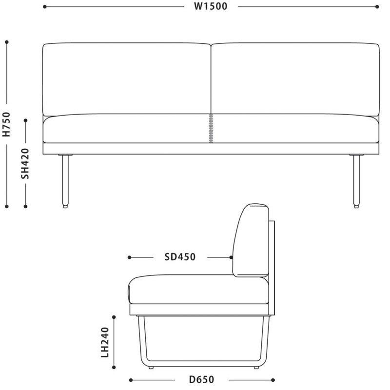 NOWHERE LIKE HOME アームレスソファ スーク SUK 150cm : もみじや家具