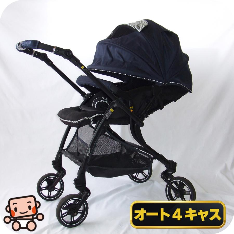 美品 ピジョン pigeon ランフィリノン ブラック ベビーカー ベビーカー A型 Pigeon ランフィ リノン RB0L