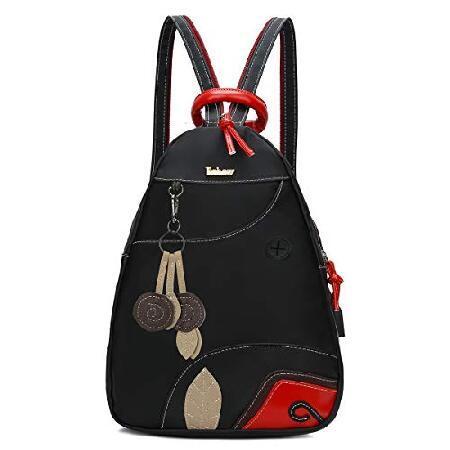 機能性豊に！おしゃれに決めようEshow Small Backpack Purse for Women Nylon Anti-theft Backpack Purse - 2 Way Convertible Casual School Backpacks Hobo Handbag