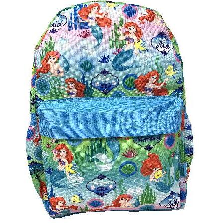 機能性豊に！おしゃれに決めようDisney Princess Ariel Mermaid Ariel Allover Print 16" Girls Large Backpack