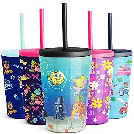 年齢をこえて愛されるグッズSimple Modern Spongebob Squarepants Toddler Cup with Lid and Silicone Straw | Kids Water Bottle Tumbler Insulated Stainless Steel Thermos | Classic Co