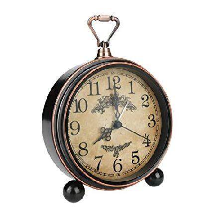 時計もインテリアLimnyves 5.2インチ ヴィンテージ シェルフクロック 静音 カチカチカチ音なし テーブルクロック 棚 装飾 デスク 目覚まし時計 卓上時計 ヴィンテージ時計