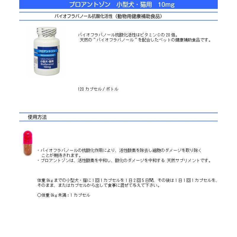 共立製薬 プロアントゾン 10mg 120カプセル 小型犬 猫用　※お一人様4個まで！送料無料｜momo-tail｜02