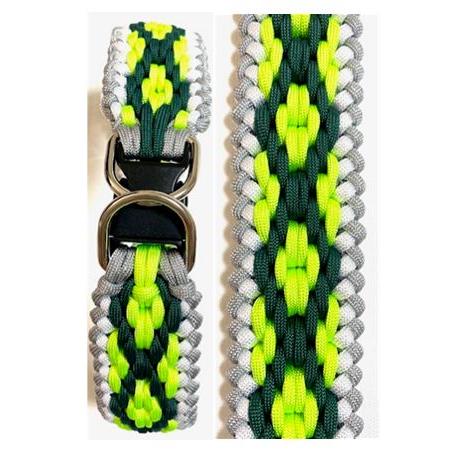PARACORD CALLAR パラシュートコード 大型犬首輪 ダブルDカン (ダイヤ