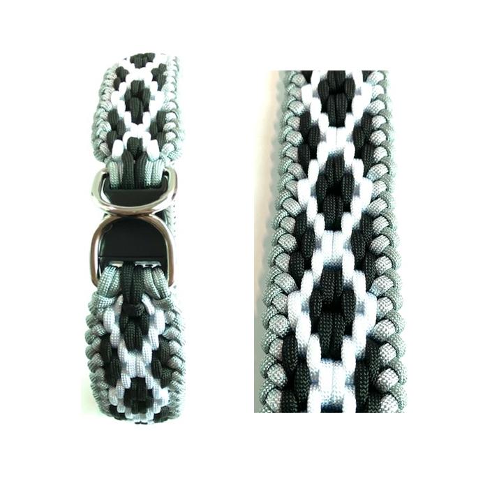 PARACORD CALLAR パラシュートコード 大型犬首輪 ダブルDカン (ダイヤ