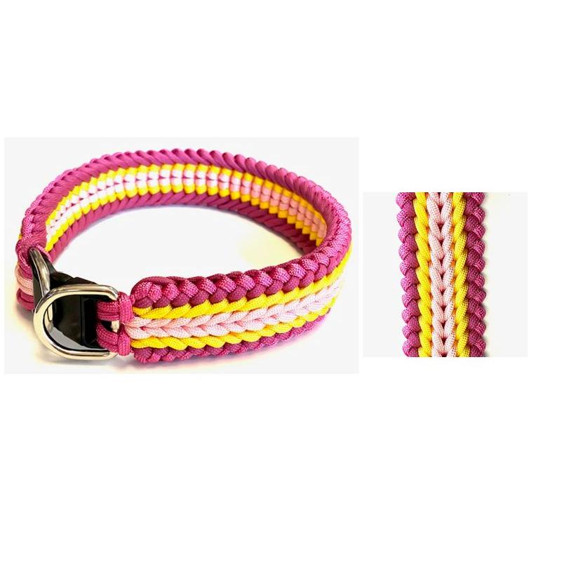 PARACORD CHOKE パラシュートコード 大型犬首輪 ダブルDカン 4本線