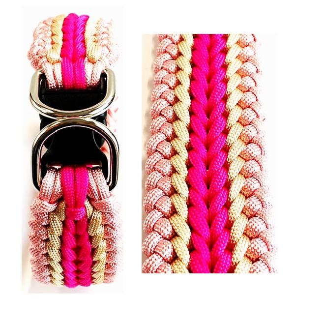 PARACORD CHOKE パラシュートコード 大型犬首輪 ダブルDカン 4本線