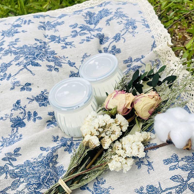 レジャーシート 布 おしゃれ ピクニックシート ピクニックマット 青藍色花柄の布デザイン 北欧風 インスタ映え 薄型 花見 遠足 キャンプ用 001 ももハウス 通販 Yahoo ショッピング