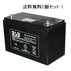 BPC12-100(100Ah) 【2個セット送料無料】AGM ディープサイクルバッテリー 太陽光発電、電動モーター ◇G＆YU、グロ ーバルユアサ｜momo380320