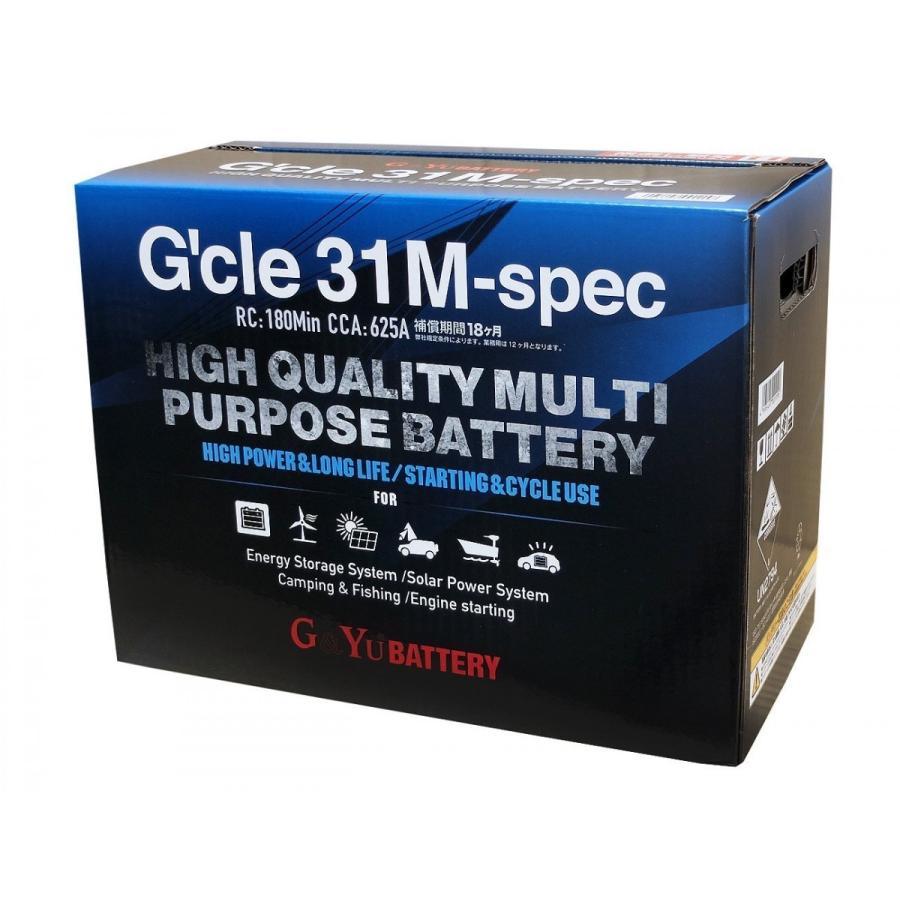 G＆Yuバッテリー G&Yu 31MSpec 2台セット マリン レジャー サブ用 