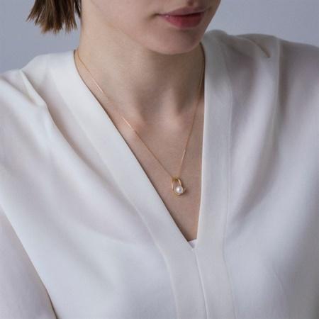 【超美品】 ヨンドシー 4℃ ネックレス K18イエローゴールド ネックレス 淡水パール 【1640073290】(58685円)