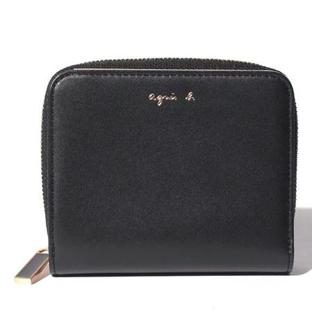 再値下げ アニエスべー 折財布 ウォレット ブラック Agnes B Ab Grand Lounge