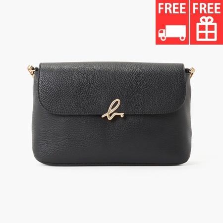 公式オンラインストア アニエスべー Agnes B ショルダーバッグ The B 2wayミニショルダーバッグ ブラック アウトレット 二 つ折り Amandolawnsvctemecula Com