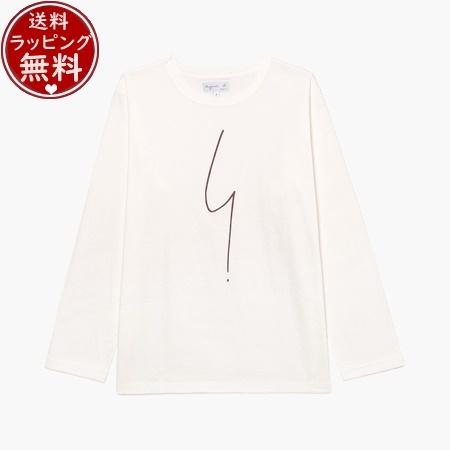 アニエスべー agnes b Tシャツ T.S. ロングスリーブ ポワンディロニーTシャツ ホワイト Mサイズ
