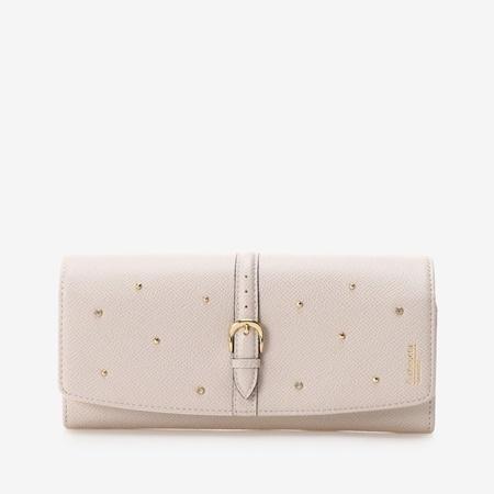 安いショッピングのベルトスタッズ長財布 ベルトスタッズ長財布 サマンサタバサ 長財布 レディースファッション Chouette 財布 グレージュ ショッピング安いの