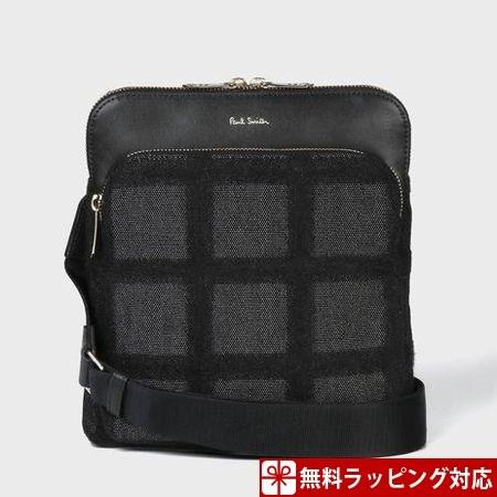半価販売 ポールスミス バッグ メンズ ショルダーバッグ ニードルチェック ミニショルダーバッグ ブラック Paul Smith 店舗併売品 Www Superavila Com