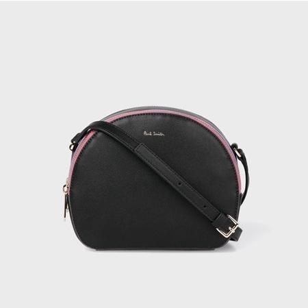 日本最大級 ポールスミス ショルダーバッグ ダブルジップ ラウンドショルダーバッグ ブラック Paul Smith 完売 Mdtu Nw Gov Lk