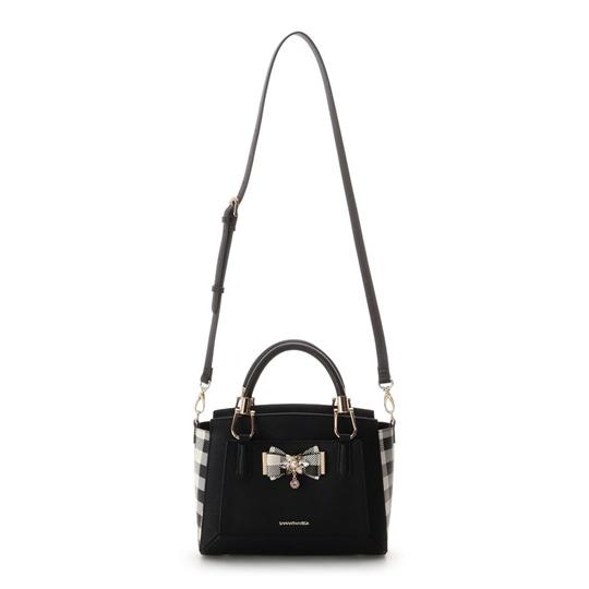 在庫限りッ アウトレット サマンサタバサ トートバッグ サイドチェック ビジューリボントート ブラック Samantha Vega Sv85 Grand Lounge 通販 Yahoo ショッピング ランキング受賞 Etcui Com