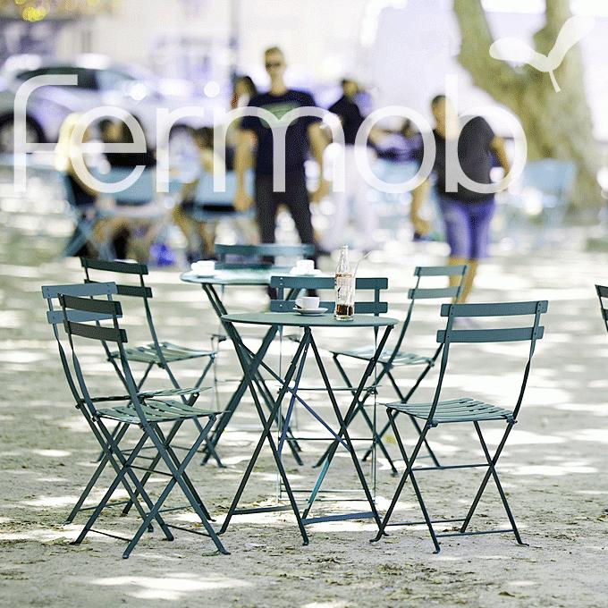 ★10OFFセール ガーデンチェア Fermob フェルモブ ビストロ メタルチェアー2脚セット ナツメグ FERC01N