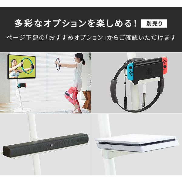 WALLインテリアテレビスタンドA2 ハイタイプ 24〜55v対応 小型 自立型 キャスター付き フラット テレビ台 テレビスタンド 震度7耐震試験済  EQUALS イコールズ｜momoda｜05