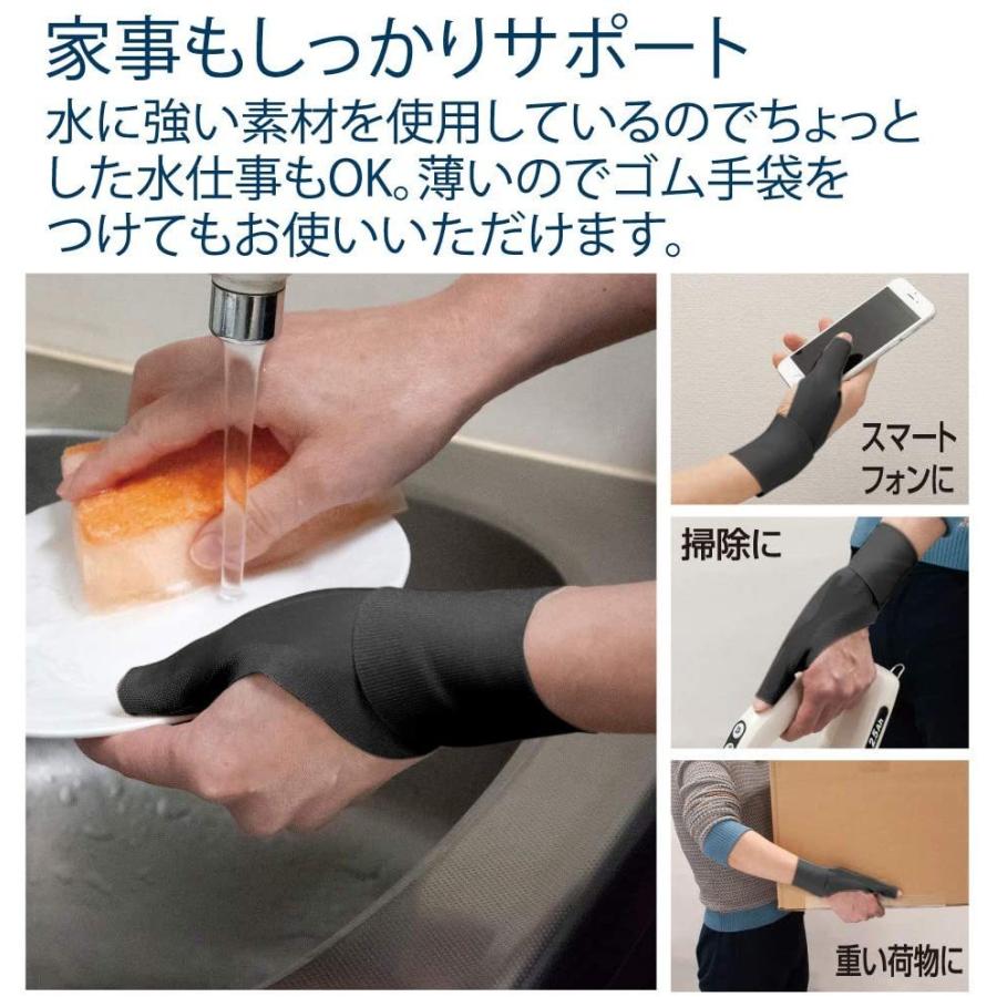 アルファックス お医者さんの手首サポーター Fit(フィット) ブラック 右手用 Sサイズ 434740|momodistribution|03