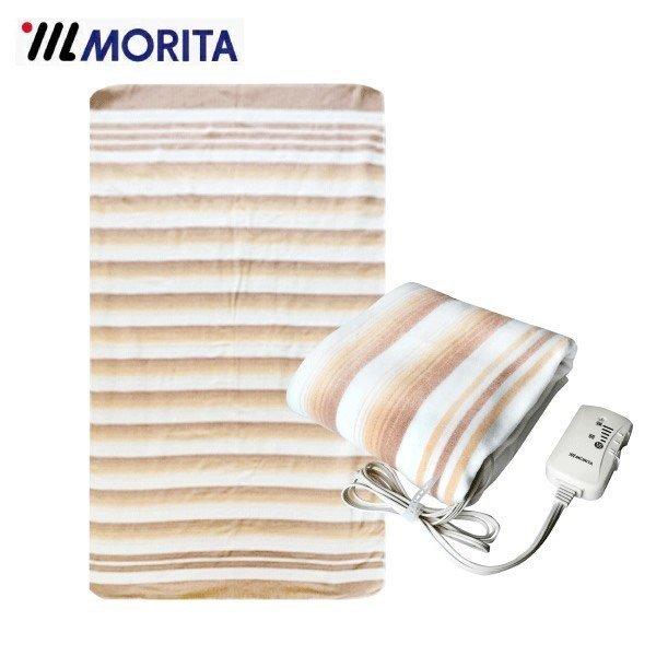 MORITA 電気毛布 敷毛布（140×80cm）TMB-S14KS ダニ退治/室温センサー/丸洗いOK/頭寒足熱