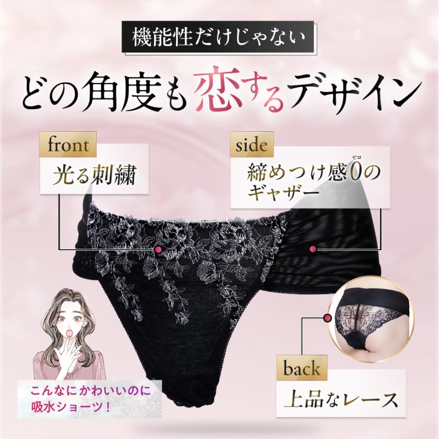 フリーライナー luxury 2枚セット 吸水ショーツ レース Tバック