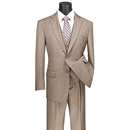 ワンサイズ人気ブランド世界の商品を直輸入 Vinci メンズ ウィンドウペイン 2つボタン シングルブレスト クラシックフィット ウール感触スーツ ベスト付き V2rw 15 Us サイズ スーツ フォーマル メンズファッションワンサイズ 24 001 Oralunicitapema Com Br