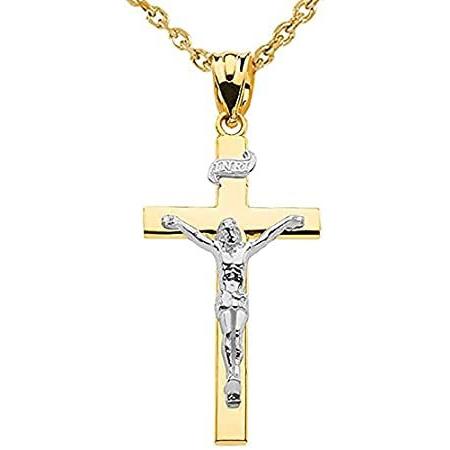 限定二枚目50 Off 精巧な14kゴールド宗教ジュエリー リニアクロス Inri十字架ペンダントネックレス 大評判 Qilo Kyushu U Ac Jp