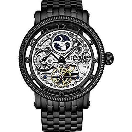 最終処分 激安 St Xfc Hrling オリジナルメンズ自動腕時計 スケルトンウォッチ アナログ文字盤 シルバーアクセント デュアルタイム Am Pm サンムーン ステン 日本公式販売店 Deuber De