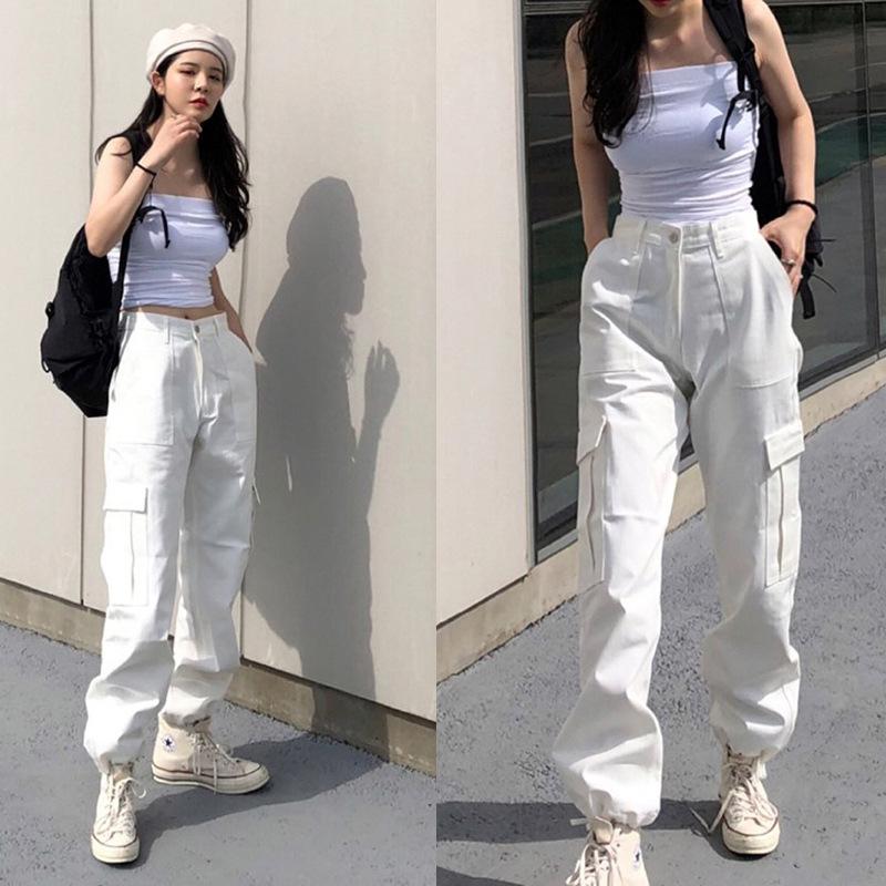 ワイド ワーク パンツ 韓国 ストリート ダンス 衣装 オルチャン 原宿系 K Pop チェーン カーゴ 個性 白 Hiphop ボトムス Gzk08 Momomo 通販 Yahoo ショッピング
