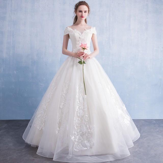 ウェディングドレス 結婚式 花嫁 二次会 パーティードレス プリンセスライン ウエディングドレス ブライダル レース 手作り シャンパンhs002 19hs02 ももももんすたー8 通販 Yahoo ショッピング