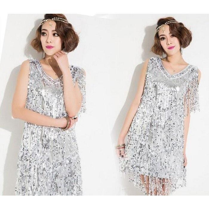 ファッション通販 ダンス衣装 スパンコール ワンピース フリンジ ドレス スパンコール衣装 キラキラ コスチューム レディース ステージ イベント 発表会 演出服 Materialworldblog Com