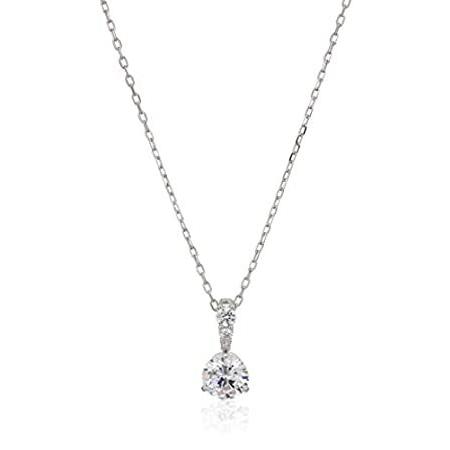 特別価格Swarovski 7 mm Solitaire Pendant Necklace Cz White One Size好評販売中