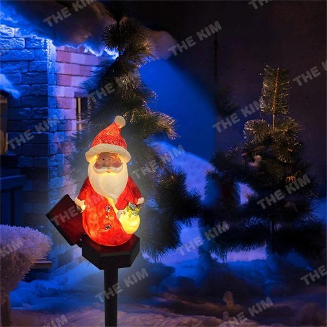 クリスマス飾り ライト サンタクロース 2個セット クリスマスツリー モチーフライト ソーラー充電 防水 屋外 置物 雰囲気作り 自動点灯 ガーデン｜momoqoo-store｜04