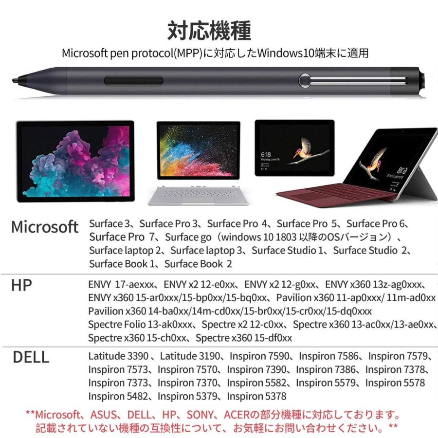 Surface ペン サーフェス ペン タッチペン Windows 筆圧感知 スタイラスペン 極細 電池式 Surface Pro 3 7 Surface Go Surface Book Surface Laptop2 3 Insp Yahoo Apd0601ouu Non Us Momo S Shop 通販 Yahoo ショッピング