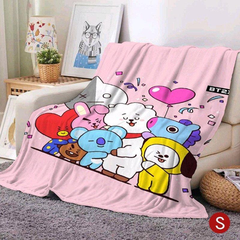 Bts グッズ BT21 毛布 ブランケット ベッド プレゼント バッグ フェイシャル タオル 寝具韓国 ファッション プレゼント 1009 子供用寝具、布団 リサラーソン 夏用キッズタオルケット ひんやりケット クールマイキー 丸眞 プレゼント 男の子 女の子 ギフト バレンタイン