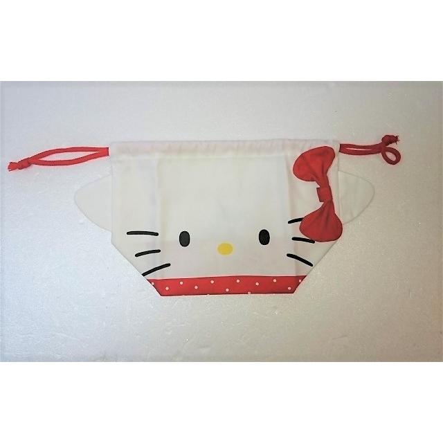 ハローキティ フェイス形ランチ巾着 お弁当袋 桃山富子の店 通販 Yahoo ショッピング
