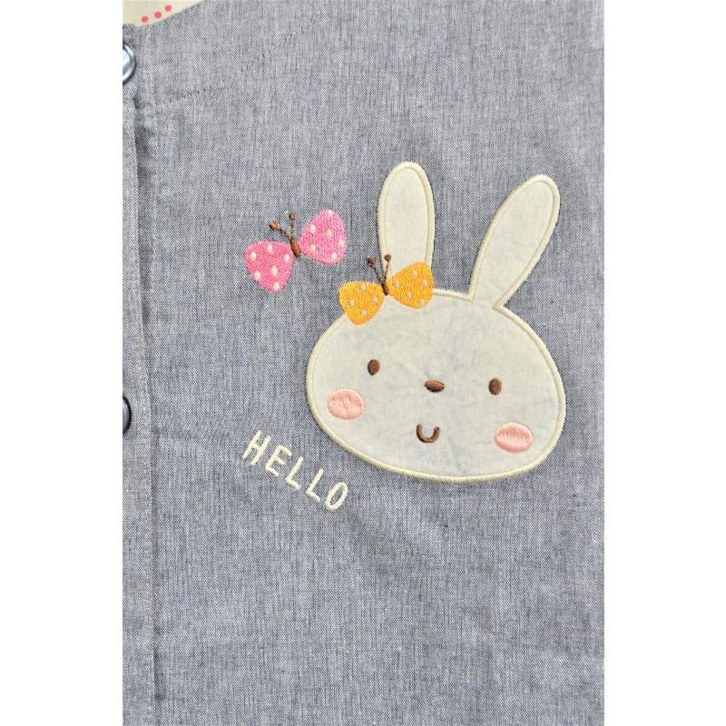 おしゃれキャラクターエプロン リボンうさぎスモック 桃山富子の店 通販 Yahoo ショッピング