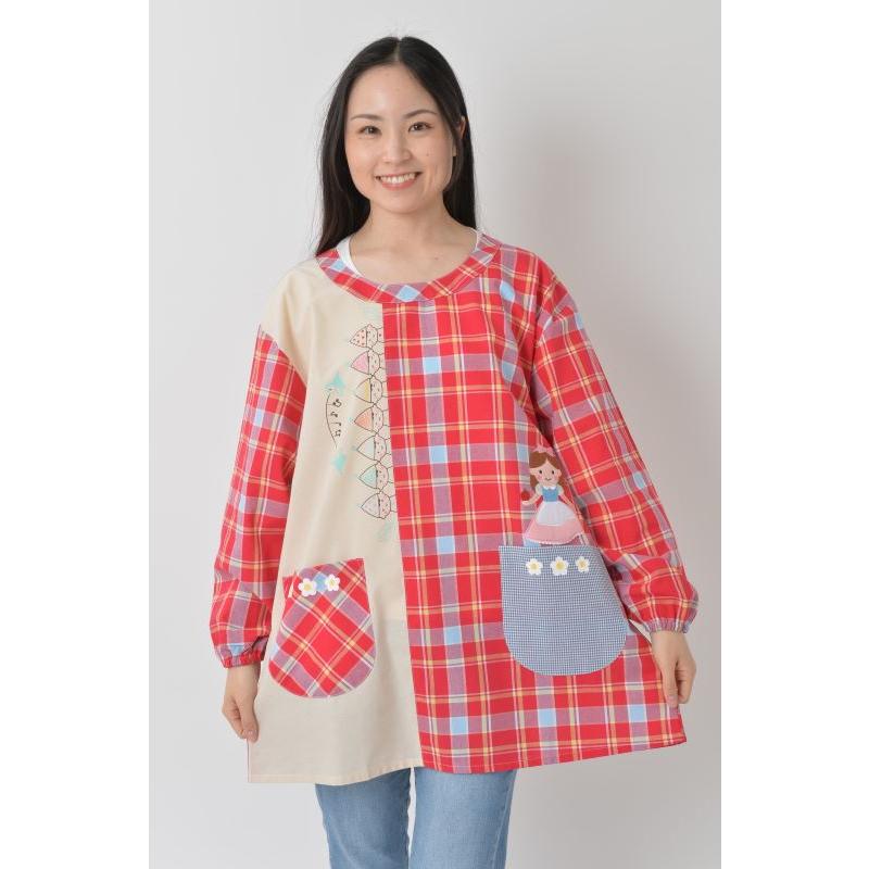 おしゃれキャラクターエプロン おてんばママ 七人のこびと カッポー Nw 986 割烹着 スモッグ Nw 986 桃山富子の店 通販 Yahoo ショッピング