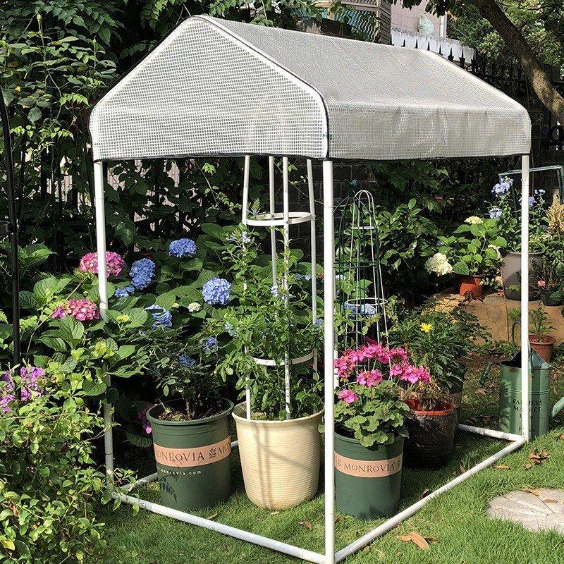 家庭用 自宅 Pe素材 ステンレス 温室 ビニールハウス 花 ミニ温室 農業用 130cm