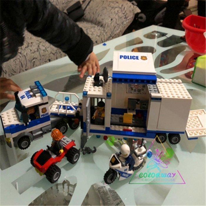 LEGO レゴ互換品 シティ ポリスステーション 警察署 ヘリコプター 