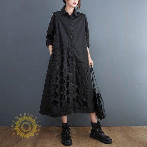 ファッション シルバー金具 ワンピース レディース シャツワンピ 長袖 個性的 おしゃれ 変わりデザイン お出掛け ロング丈 グリーン ブラック 女子会 美人 リラックス イベント Oio85 Oide8gf05p Boulevardrestaurants Com