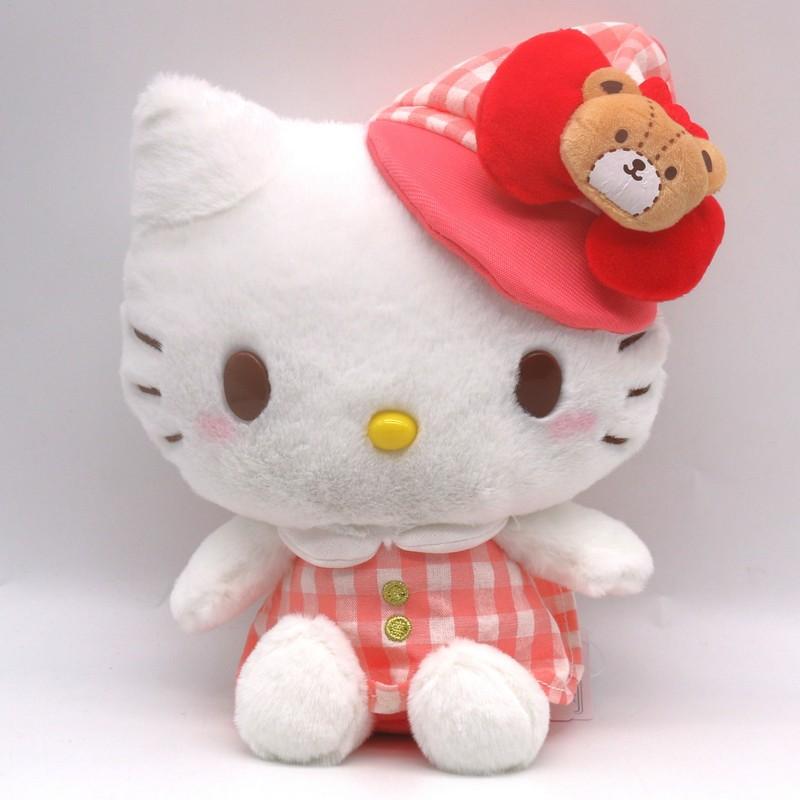 sanrio ハローキティ ぬいぐるみ ギンガムキャスケット S sanrio ハローキティ ぬいぐるみ ギンガムキャスケット S