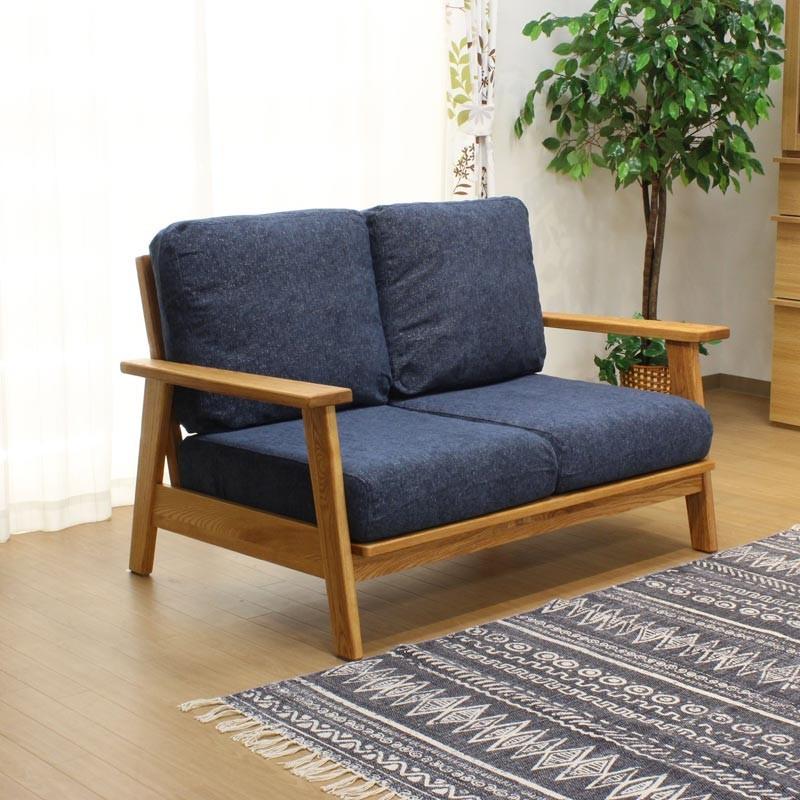 布 ソファ ソファー 送料無料 コスパ 2人掛け 幅1280 木枠 ウレタン 綿