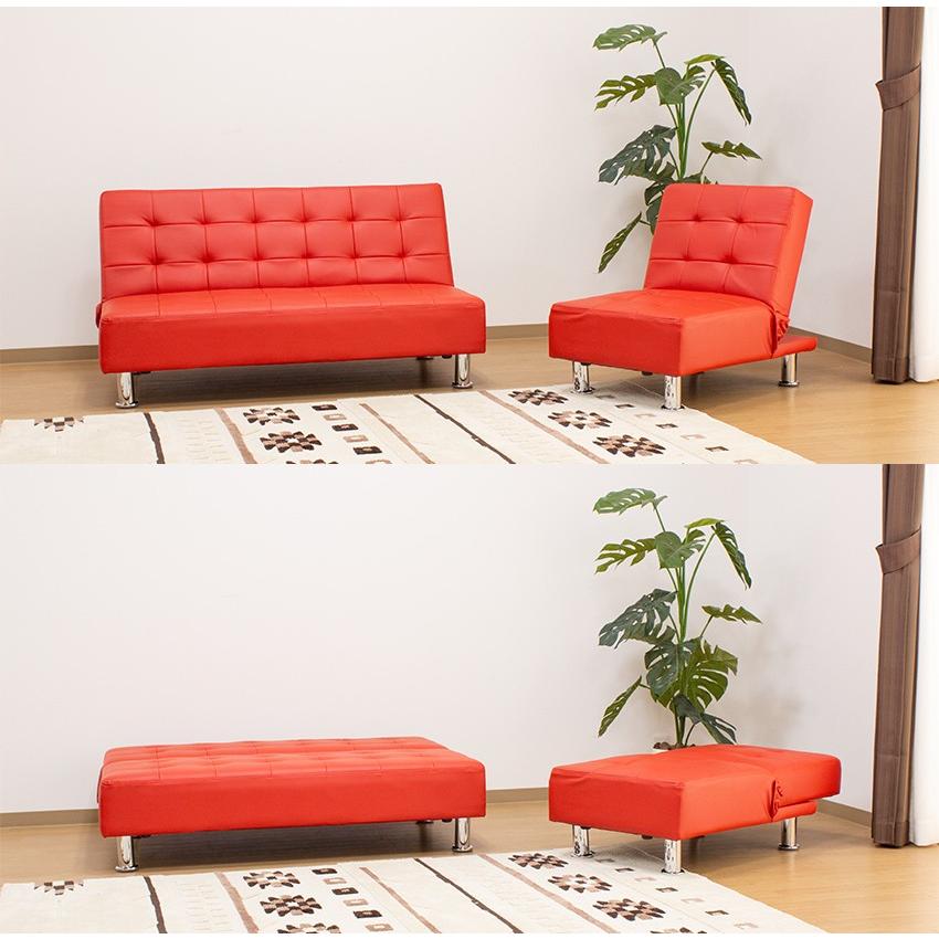 ソファ ソファー ソファベッド リクライニングタイプ 分割タイプ