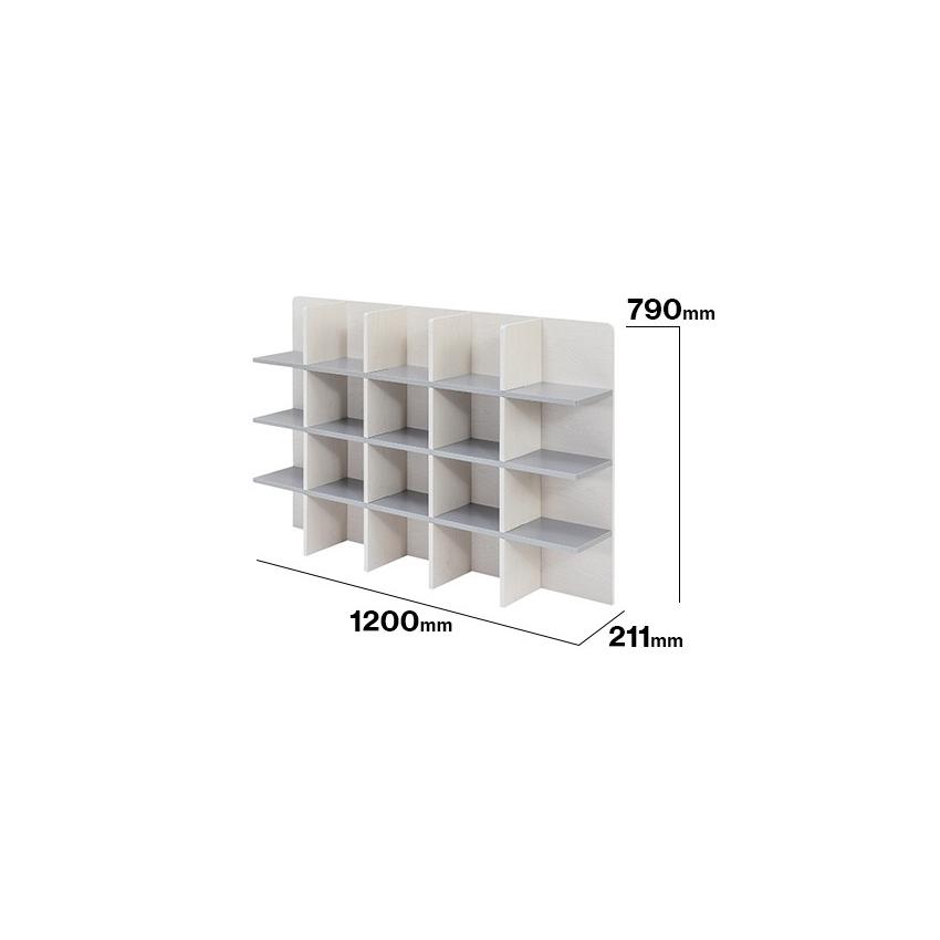 Cross Bed SHELF1200 シェルフ幅1200＋ヘッドレスSベッドフレーム＋ポケットコイルマットレス シングル セット 全長2191 ベッド幅980 シェルフ幅1200｜momu｜06